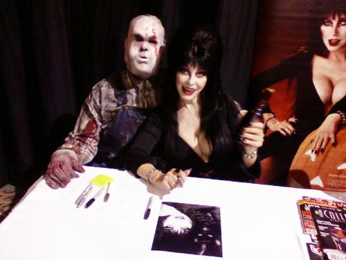 Elvira (Mistress of the Dark) with Junior at Fearfest 2008